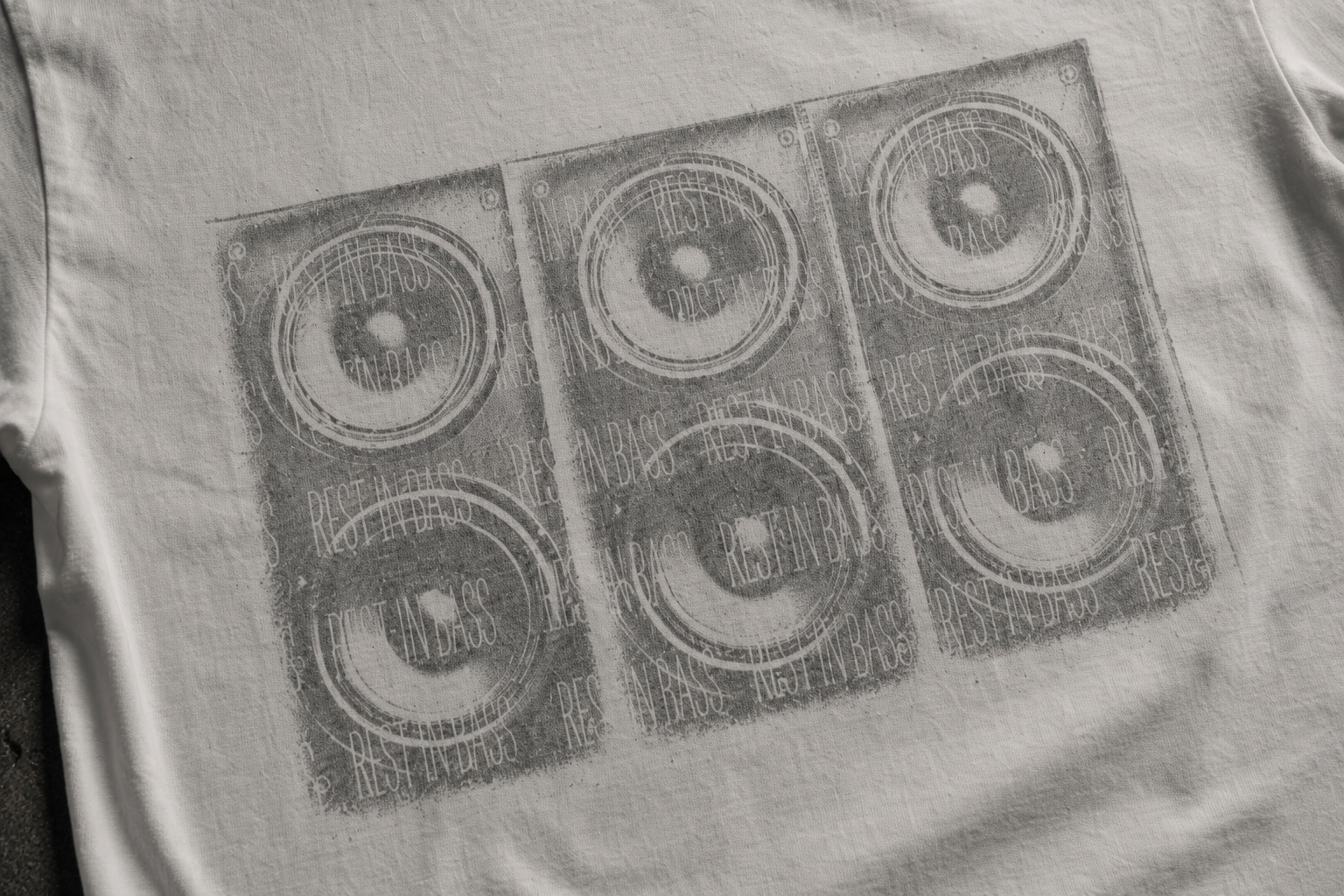 "rest in bass" speakers tee