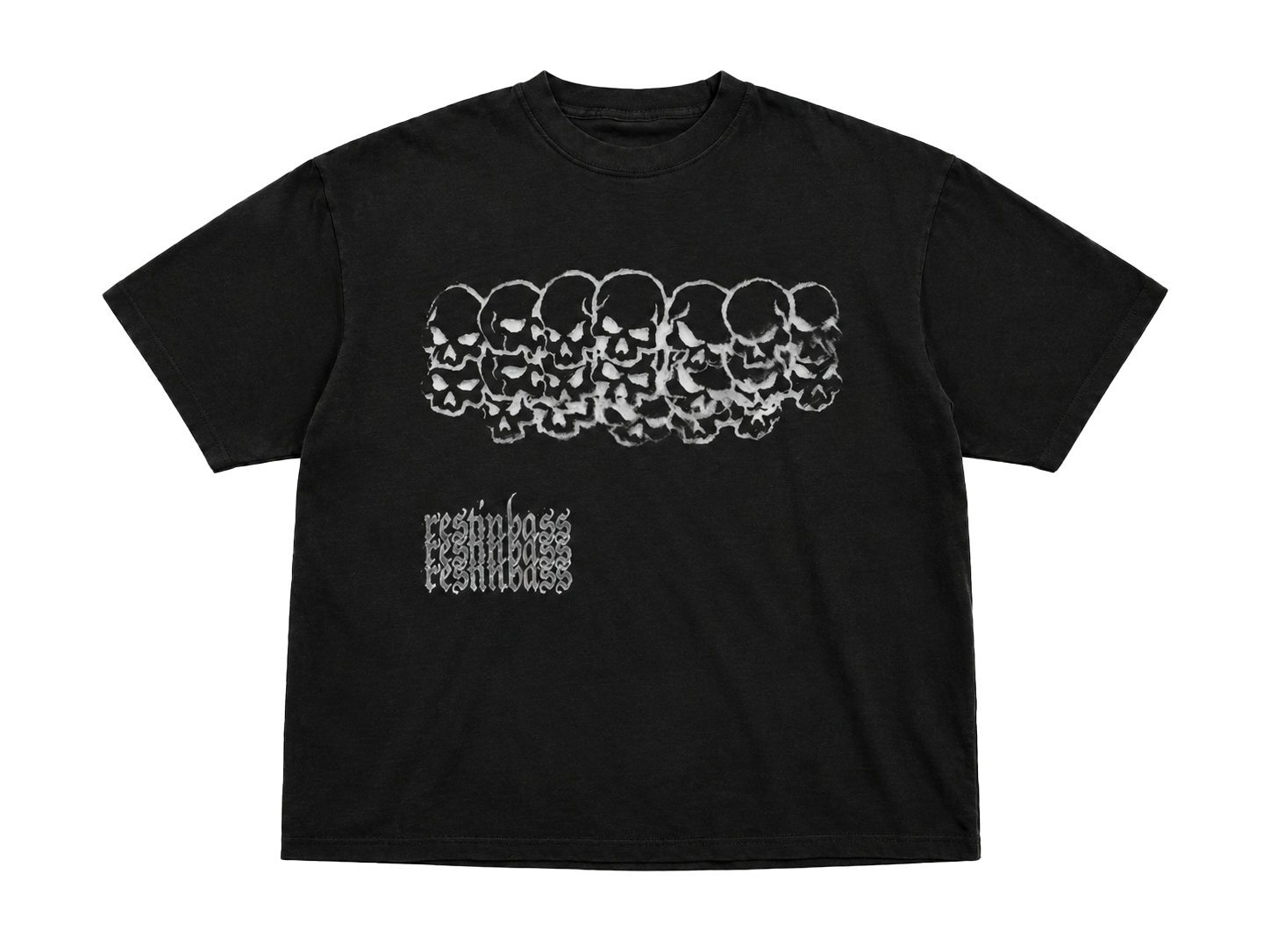 "rest in bass" skulls tee